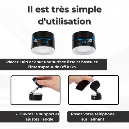 AirLock™ – Support de téléphone à ventouse d'une stabilité inégalée