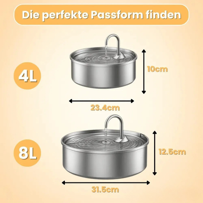 Trinkbrunnen für Hunde aus Edelstahl