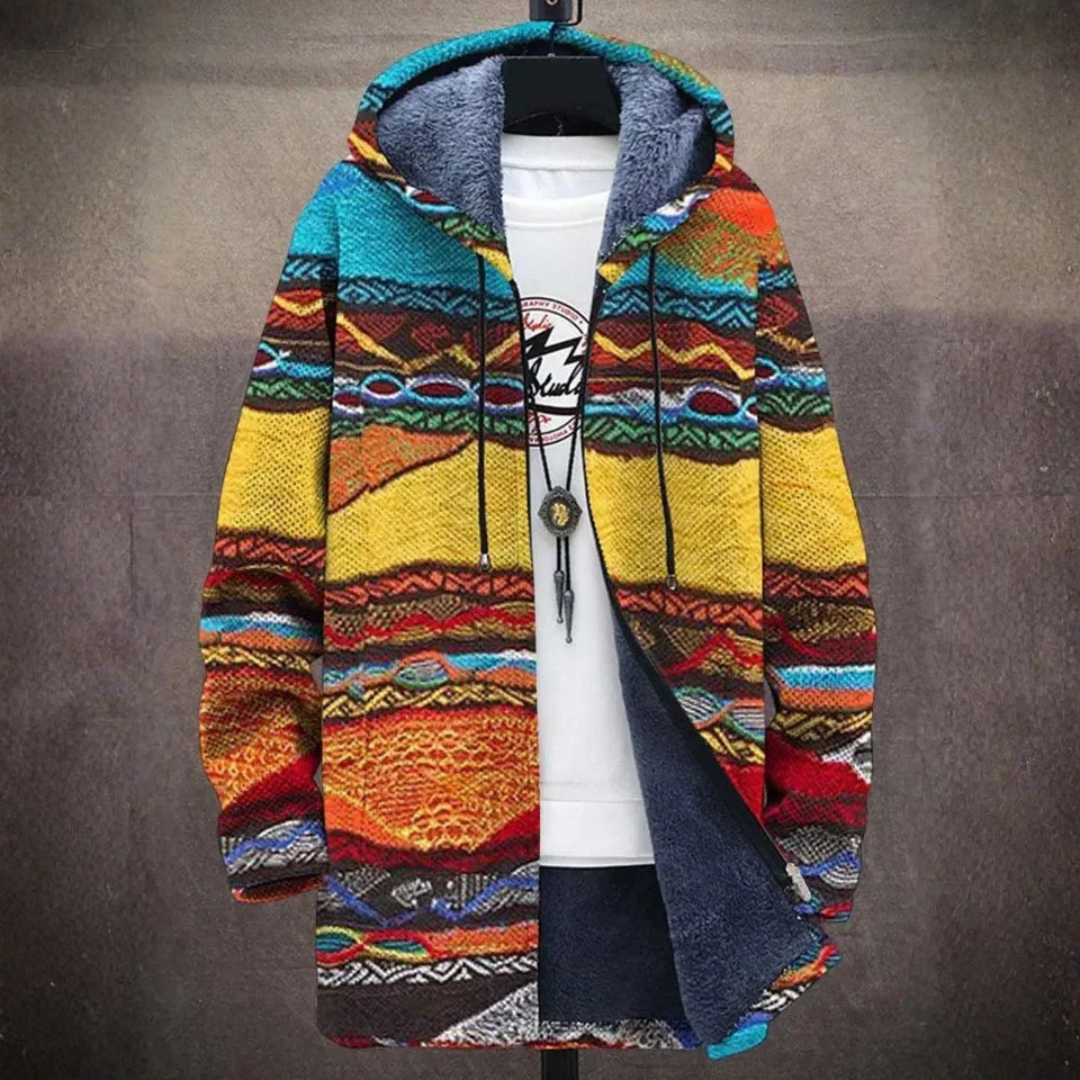 Veste à capuche patchwork femme