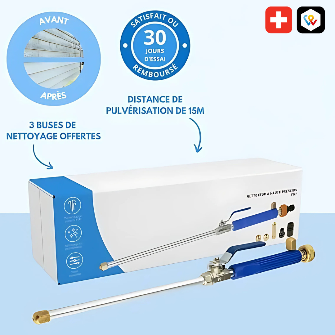 Lance Haute Pression Universelle pour Tuyau d’Arrosage