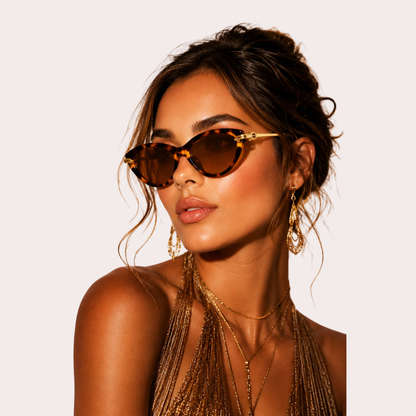 Lunettes Cat-Eye avec Chaîne