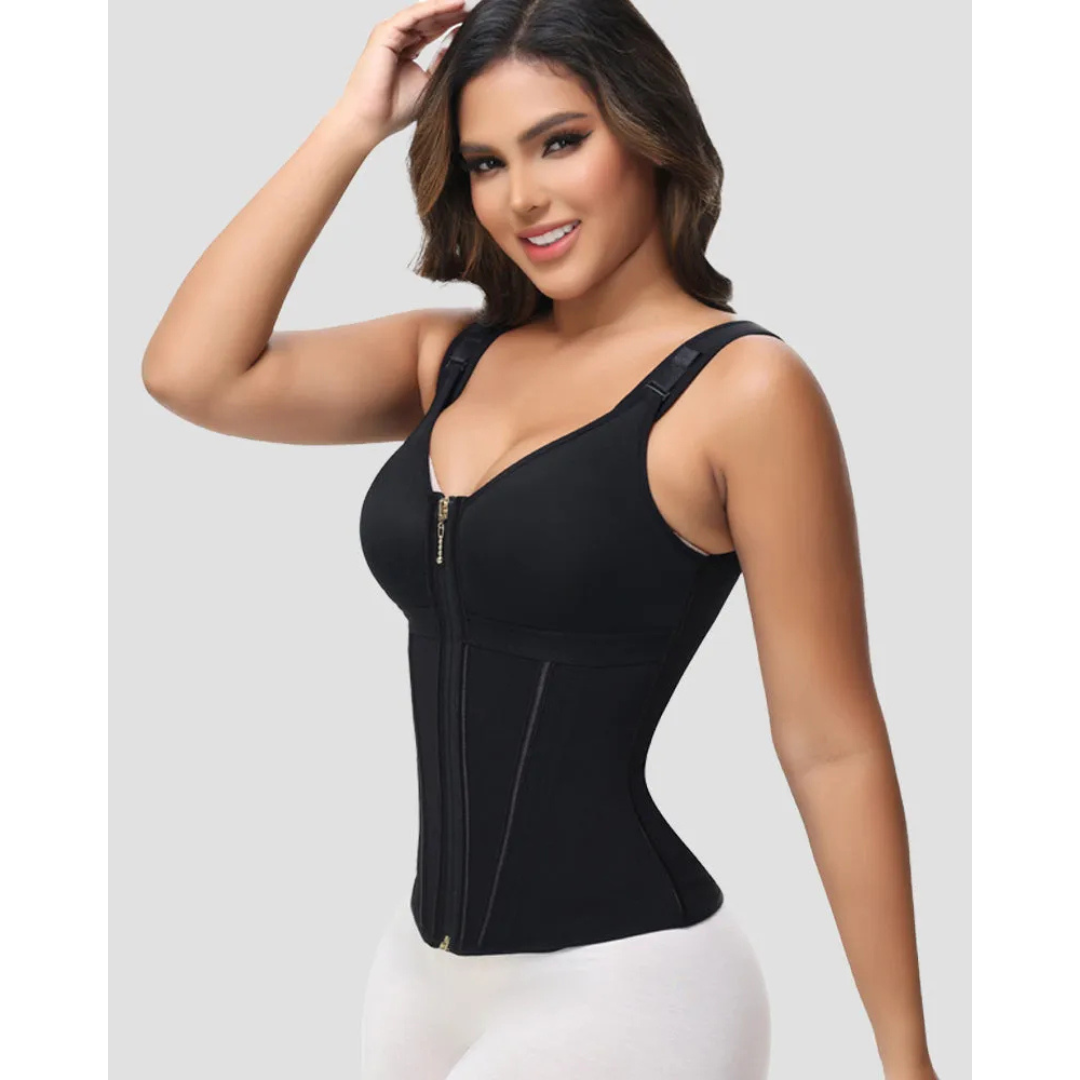 Corset en latex avec fermeture éclair