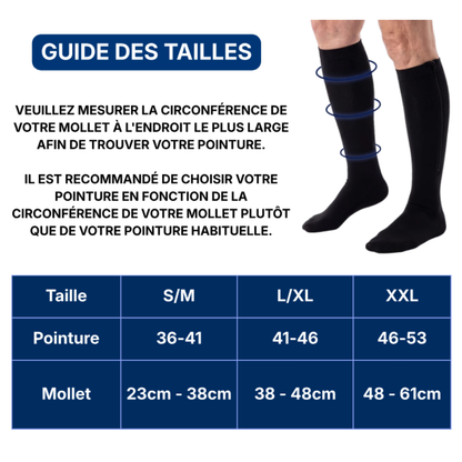 Kompressionsstrümpfe mit Reißverschluss
