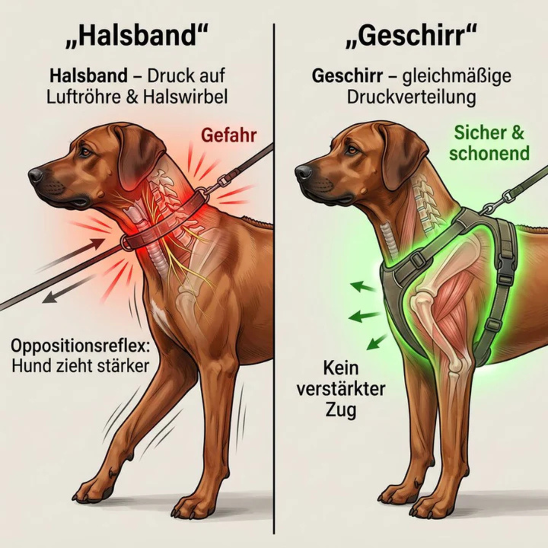 Harnais anti-traction avec laisse pour chien