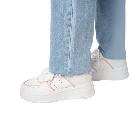 Jean droit pour femme en bleu clair