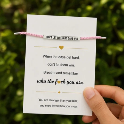 Motivationsarmband aus geflochtener Schnur