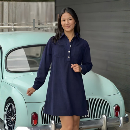 Robe Élégante Col Zippé