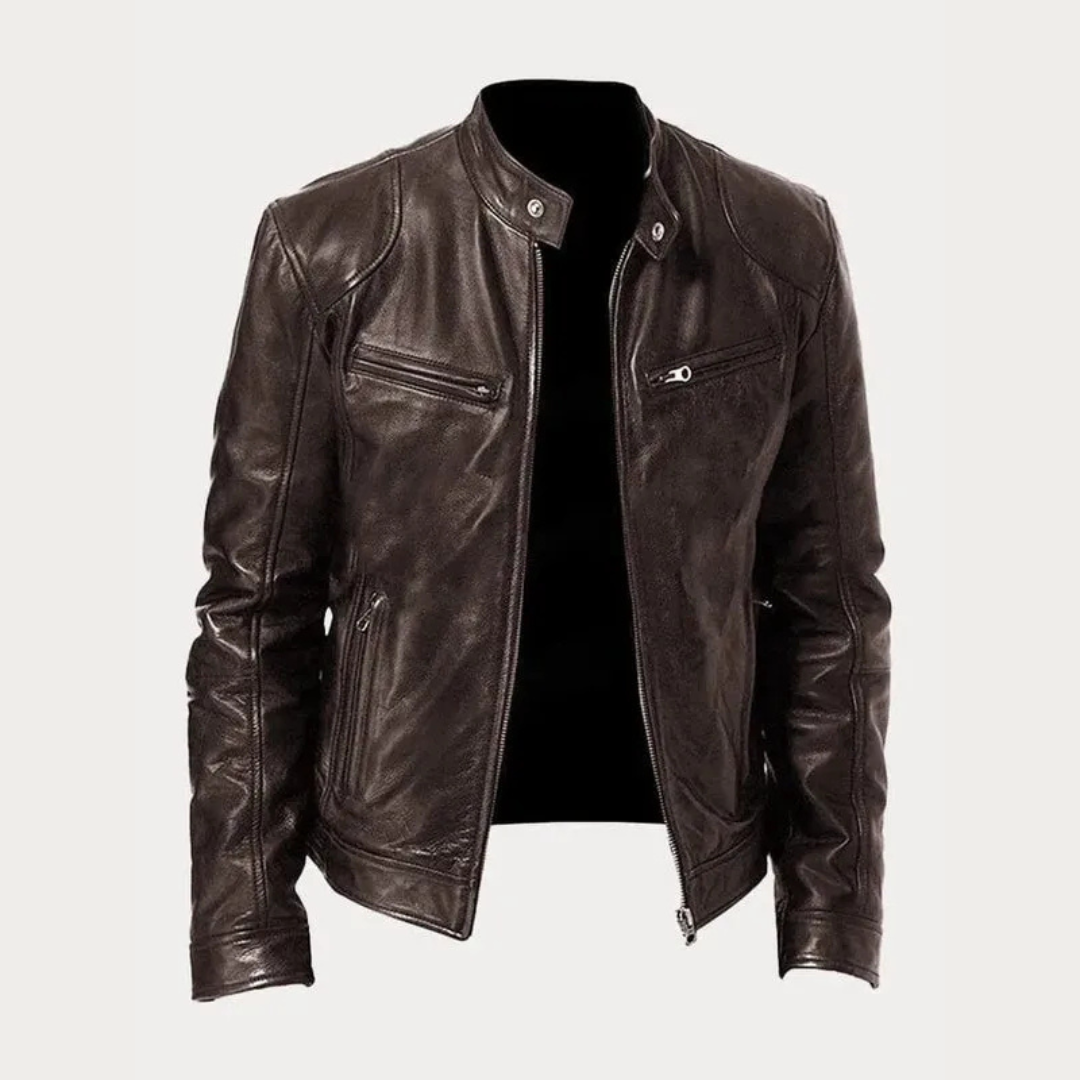 Veste en cuir homme