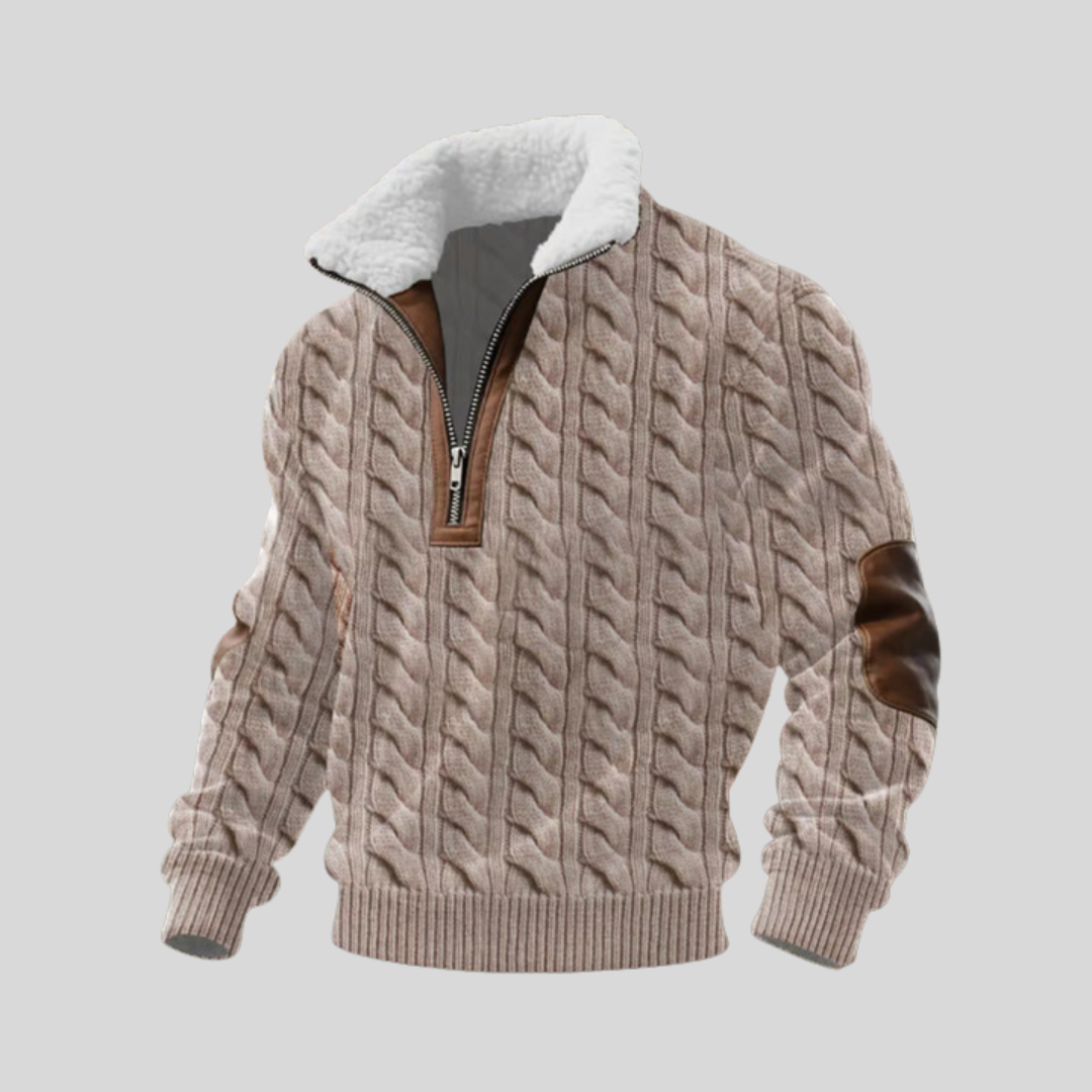 Pull polaire à col montant avec zip