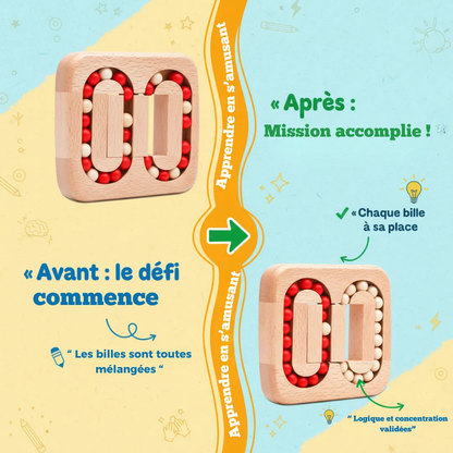 Casse-tête à billes en bois
