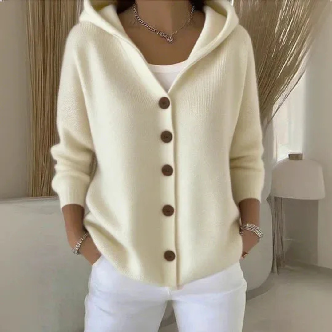 Cardigan en maille avec capuche