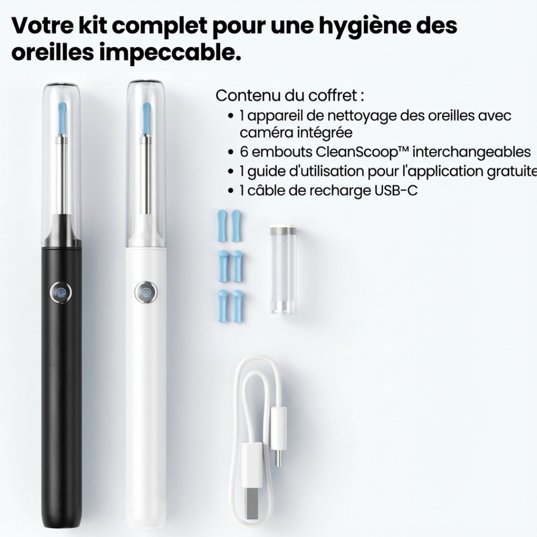 Nettoyeur d’oreilles avec caméra HD