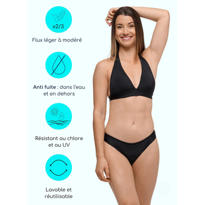 Bas de maillot de bain menstruel pour femme
