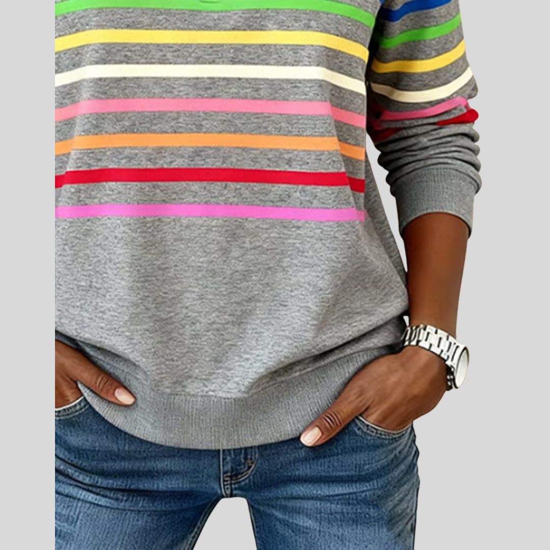 Lässiger Pullover Komfort und farbenfroher Stil