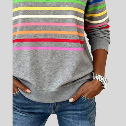 Lässiger Pullover Komfort und farbenfroher Stil