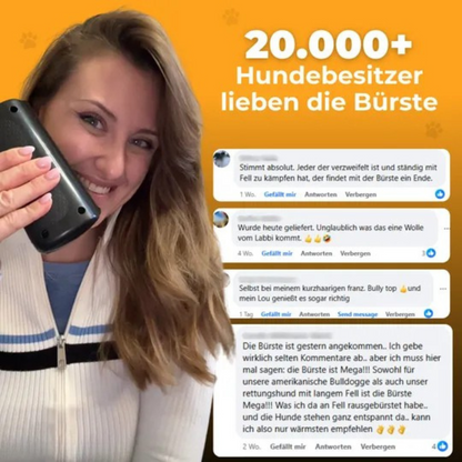 Selbstreinigende Bürste für Tiere