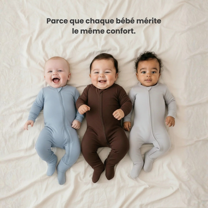 Pyjama bébé en bambou évolutif doux et confortable
