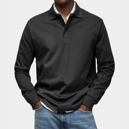 Elegante und bequeme Langarm-Poloshirt für Herren