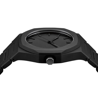 Montre noire minimaliste en céramique