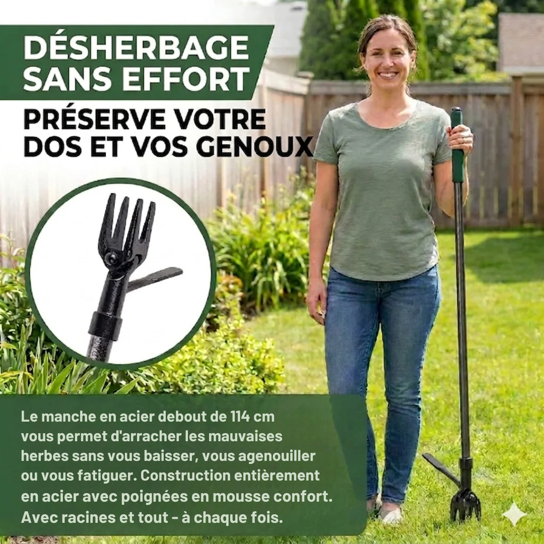 Outil de désherbage ergonomique