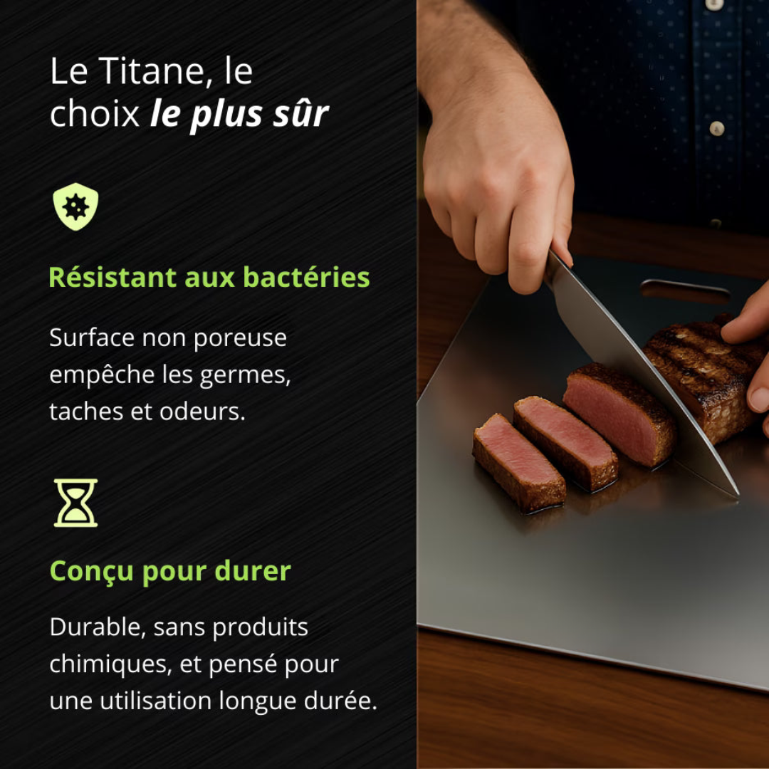 Hygienisches und langlebiges Schneidebrett aus Metall