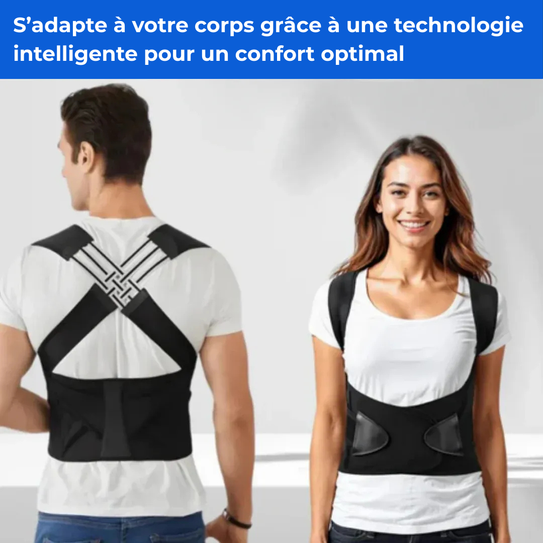 Ceinture correctrice de posture réglable pour le dos