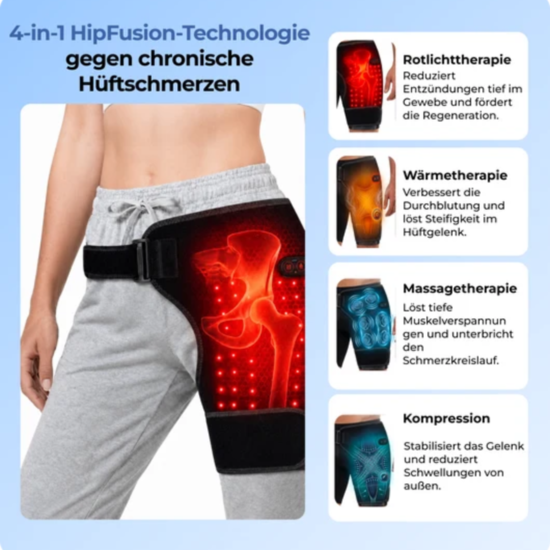 4-in-1-Heiz- und Massagegürtel für die Hüften
