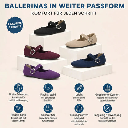 Bequeme Ballerinas für Damen in weiter Passform
