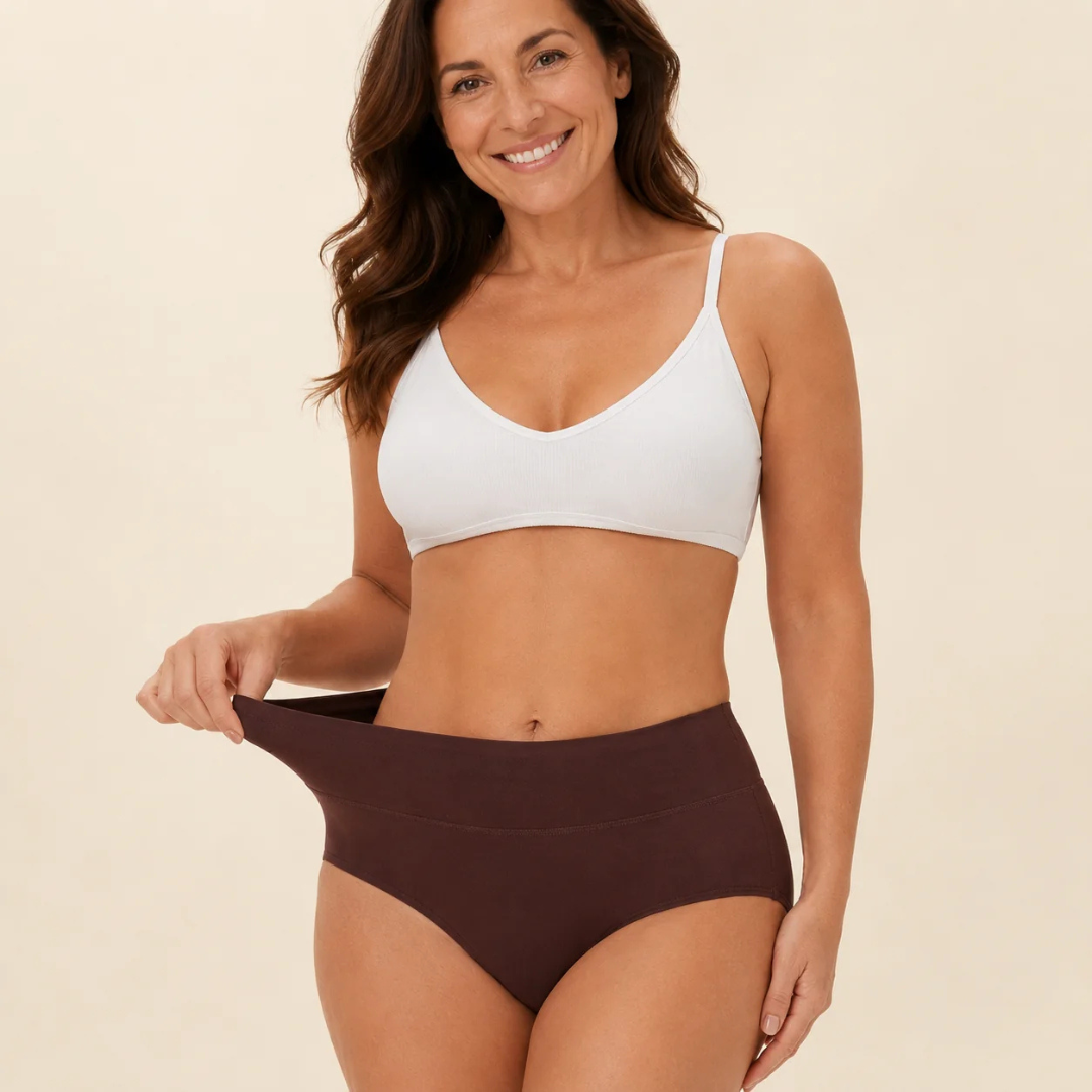 Absorbierende Damenhose mit hoher Taille