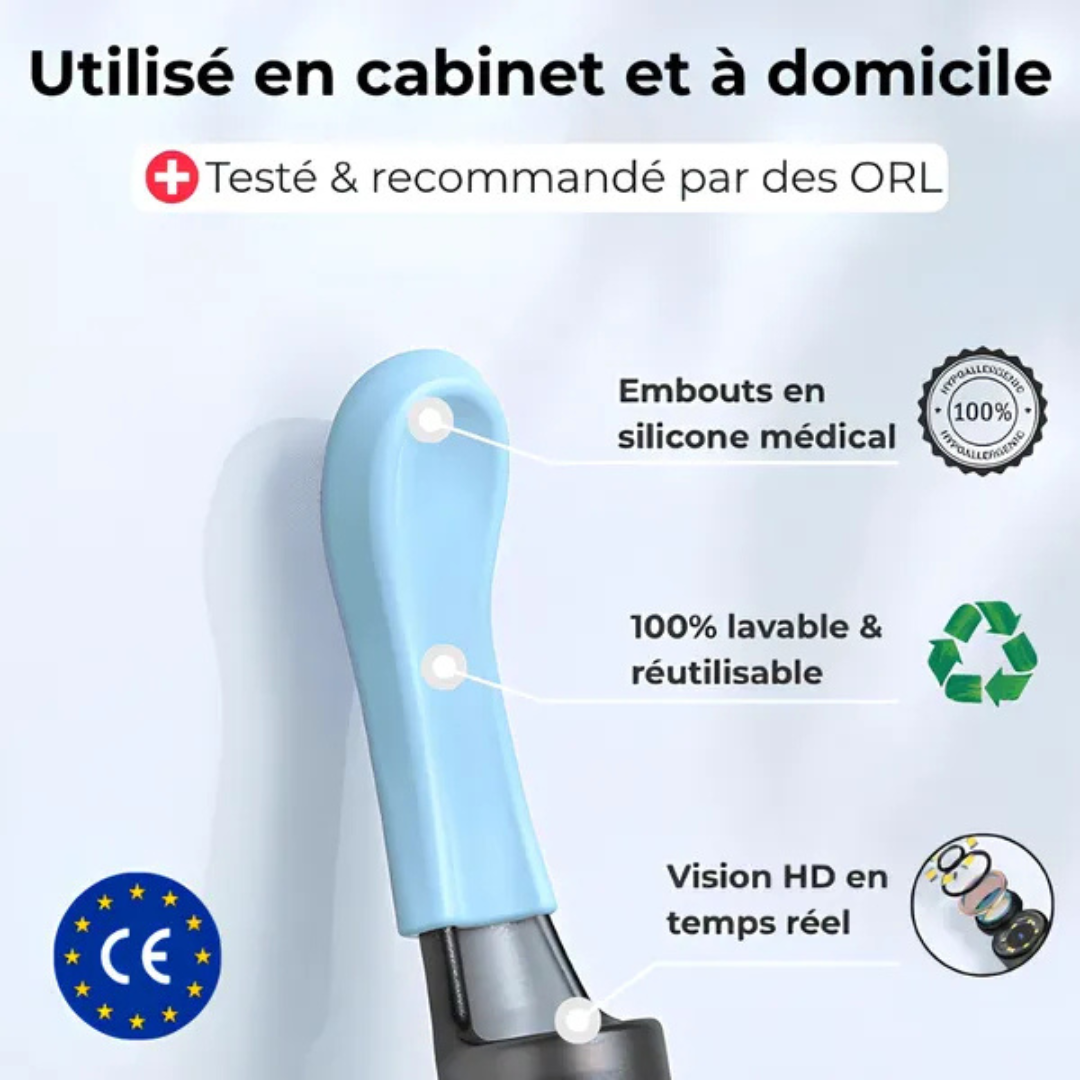 Nettoyeur d’oreilles avec caméra HD