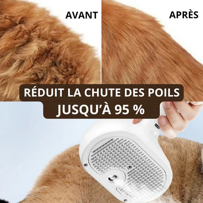 Brosse Vapeur Douce pour Chiens & Chats