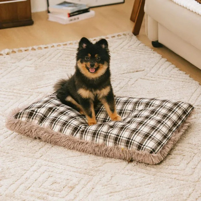 Tapis réversible en peluche pour chien