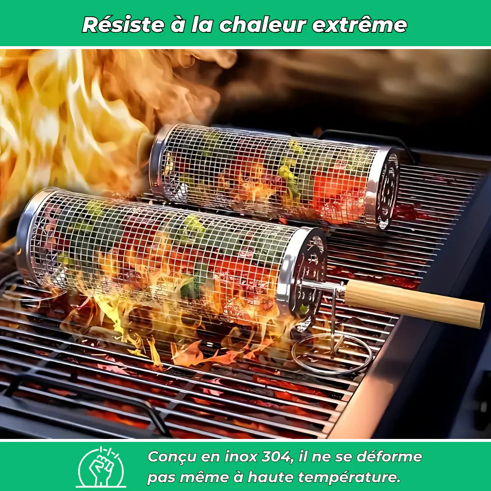 Edelstahlkorb für den Grill