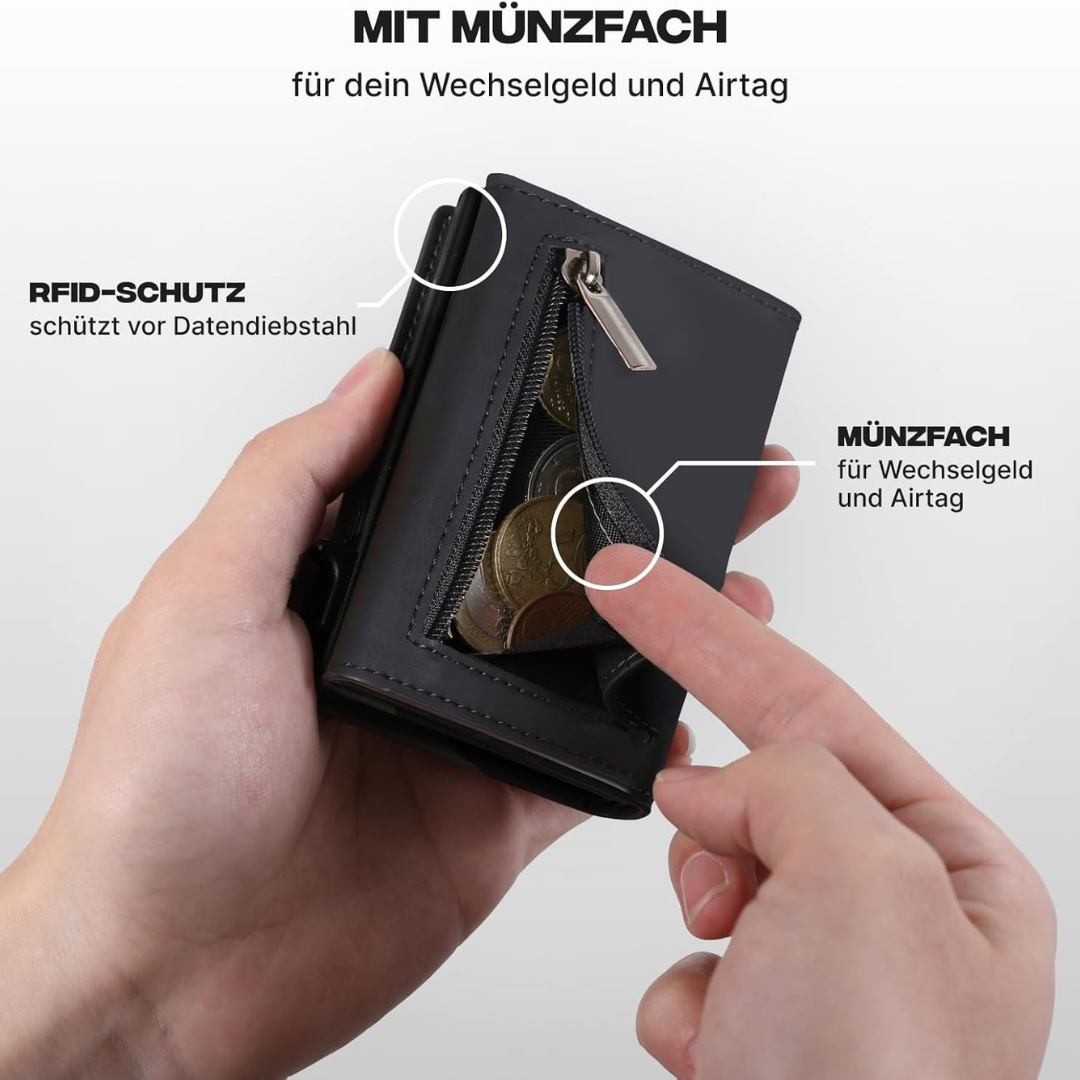 Elegante, kompakte RFID-Brieftasche