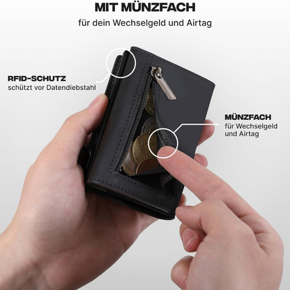 Elegante, kompakte RFID-Brieftasche