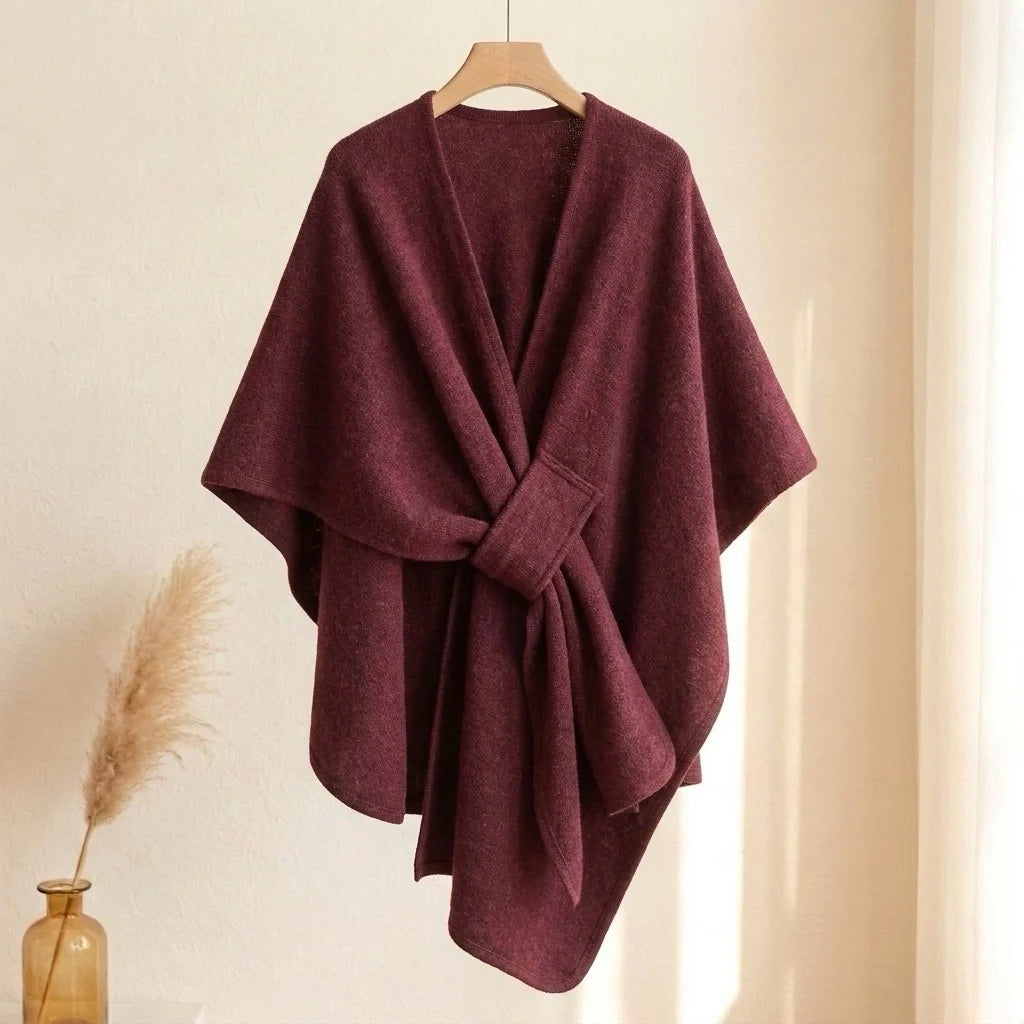 Langer Poncho-Schal für Damen