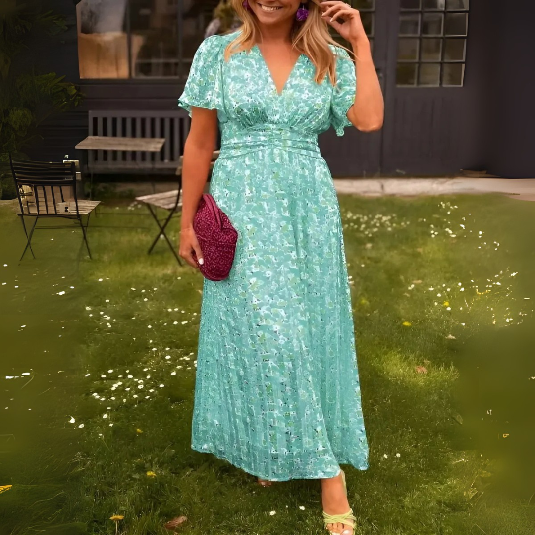 Maxi-robe d'été à motif fleuri