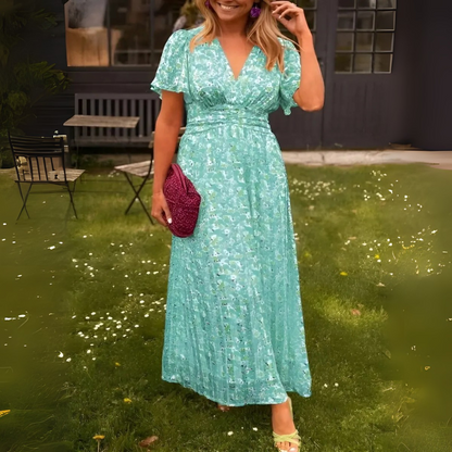 Maxi-robe d'été à motif fleuri