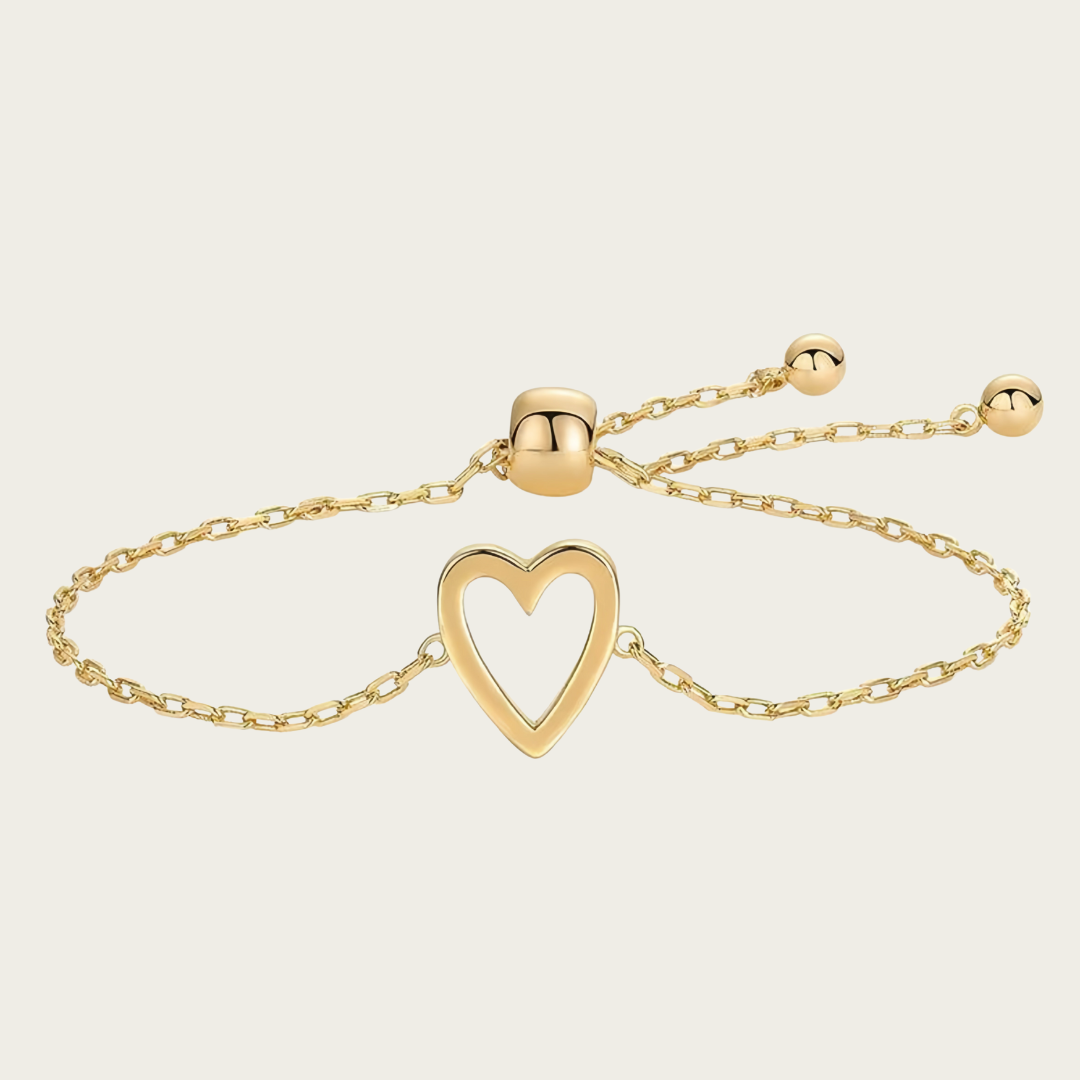 Armband mit bezaubernden Herzen, vergoldet