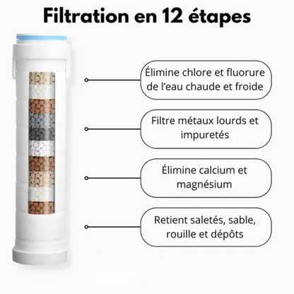 Pommeau de Douche Filtrant Haute Pression