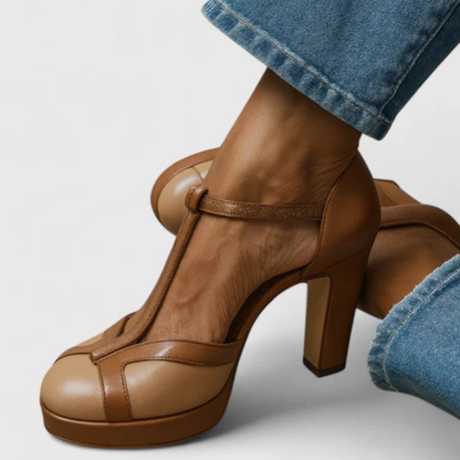 Retro-Pumps mit Absatz, ergonomischer Tragekomfort