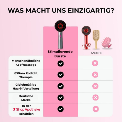 Stimulierende Bürste mit rotem Licht