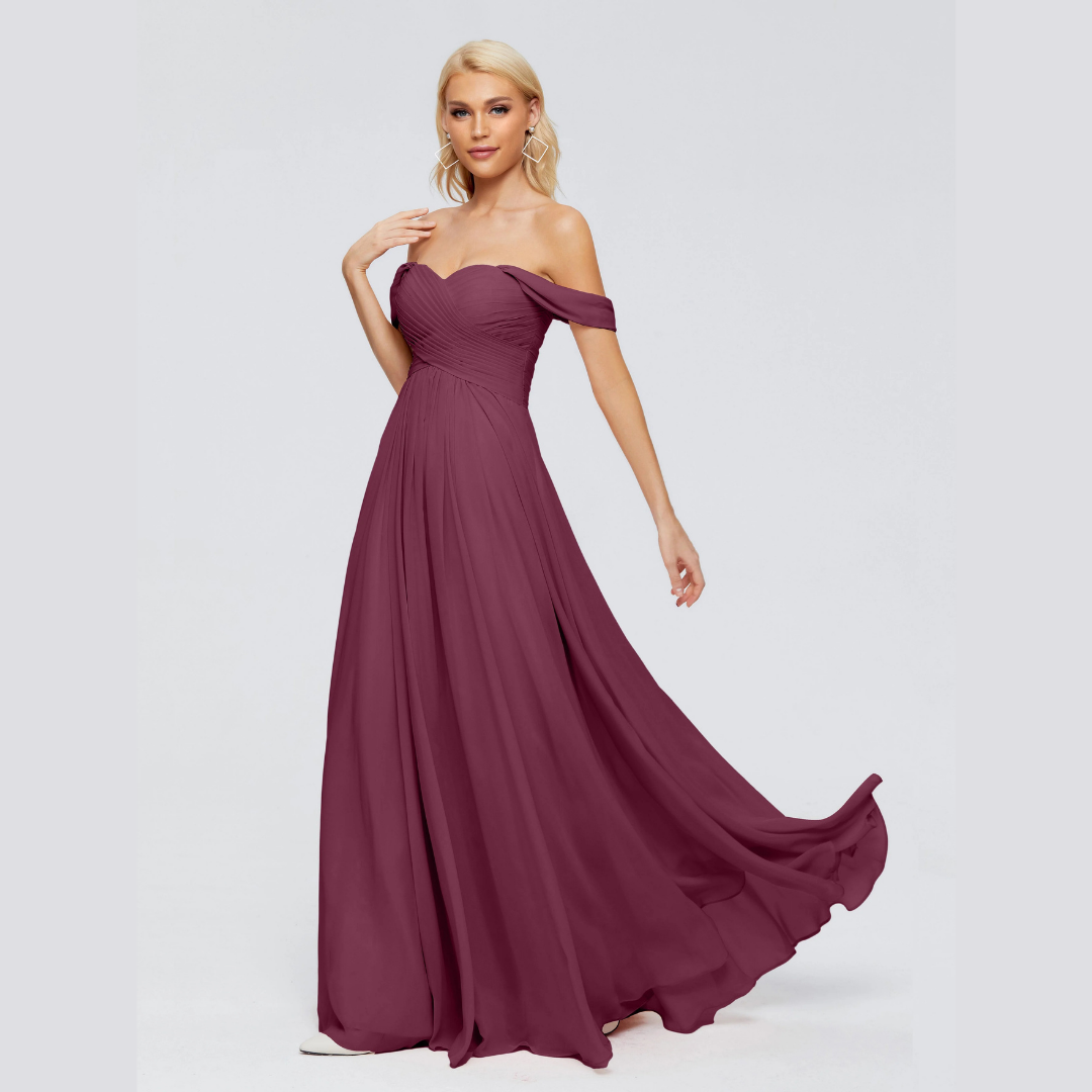 Robe de Demoiselle d'Honneur Élégante à Bretelles