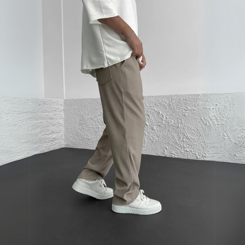 Pantalon à côtes à coupe ample