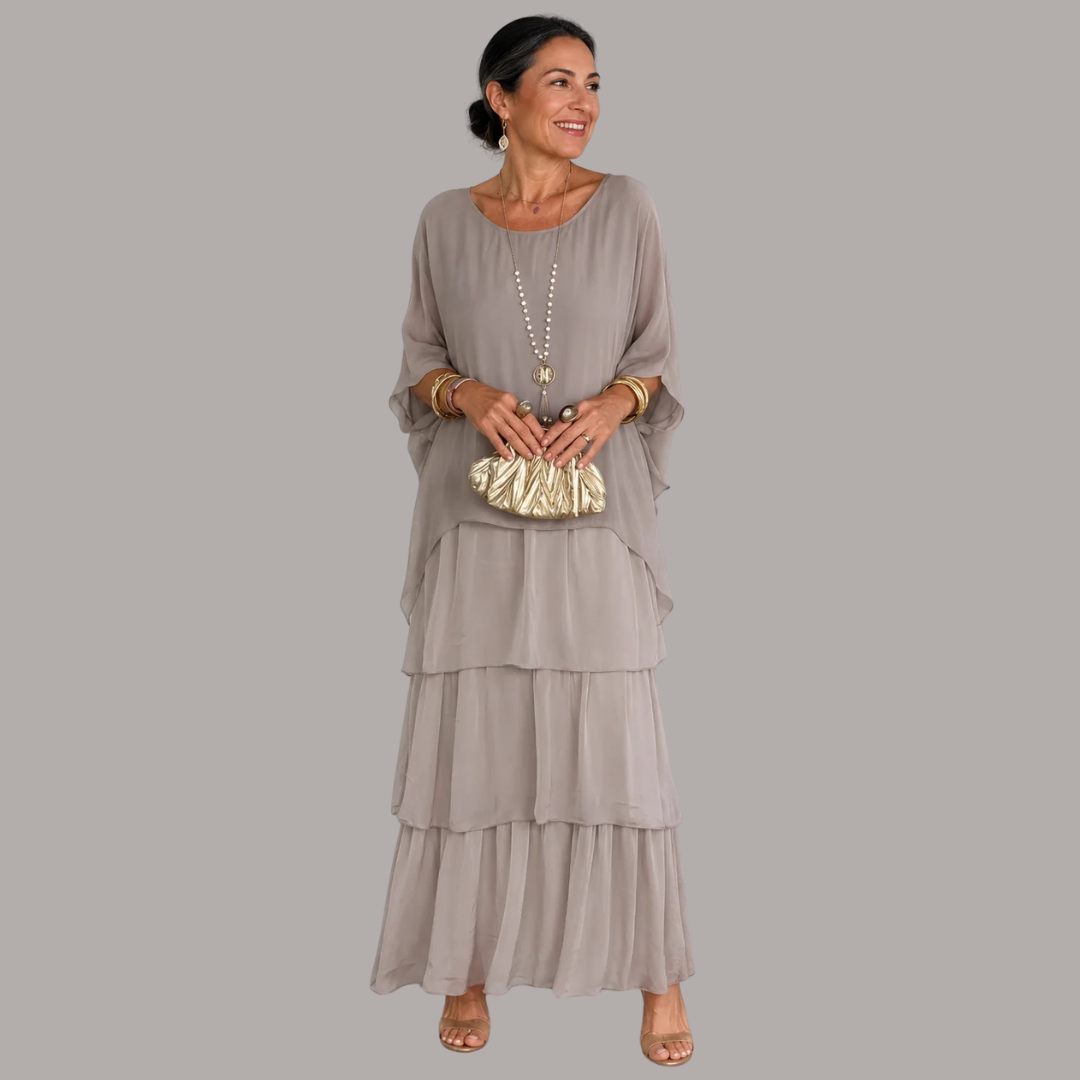 Elegantes und bequemes, fließendes langes Kleid für Damen