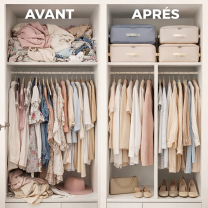 Organiseur de Rangement Compressé pour Placard