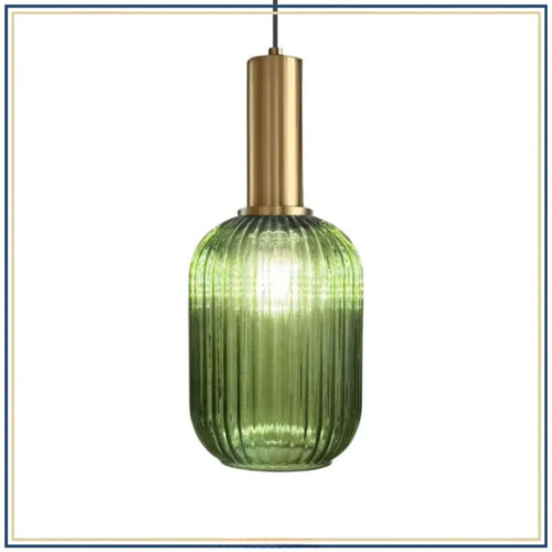 Lampadaire décoratif en verre texturé