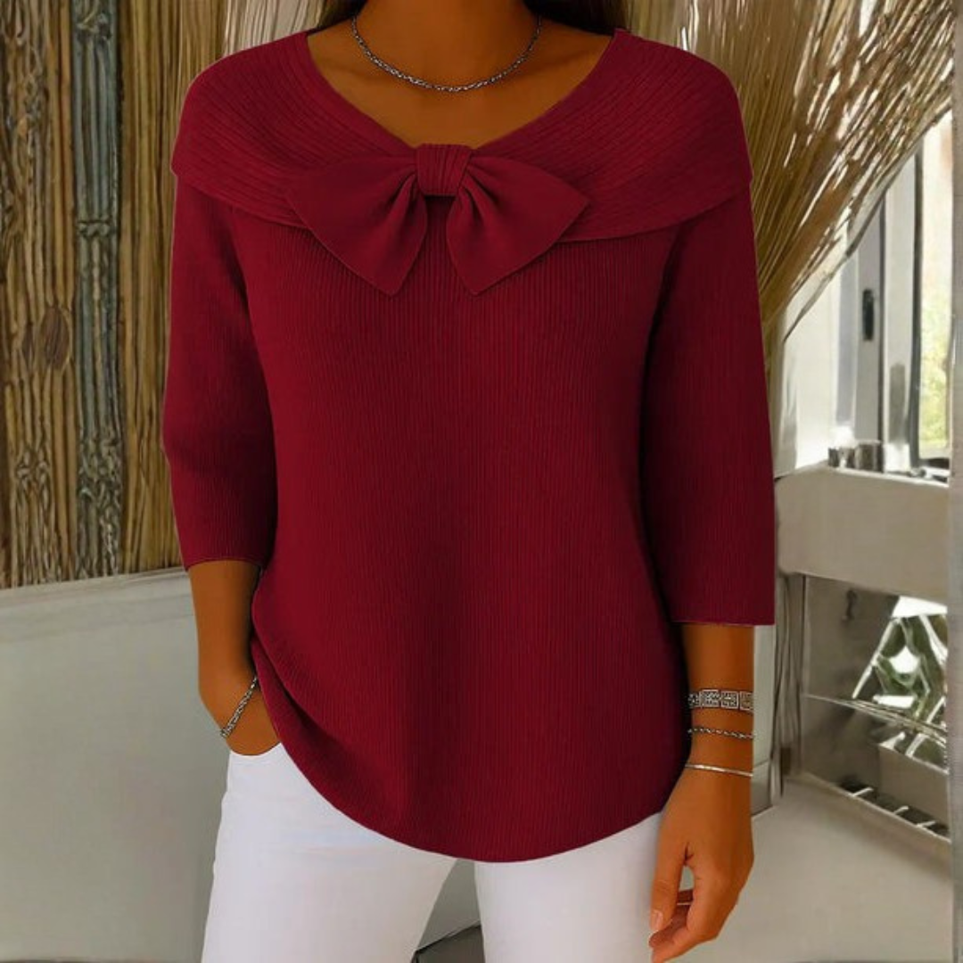 Pull en laine femme avec col noué – Alp CH