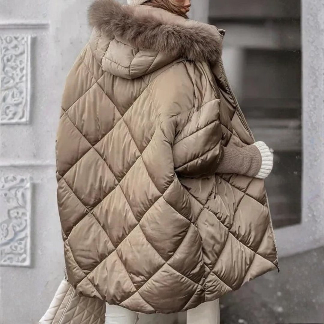 Manteau d'Hiver Quilté avec Capuche