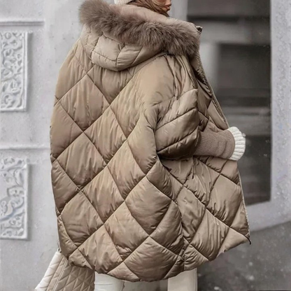 Manteau d'Hiver Quilté avec Capuche